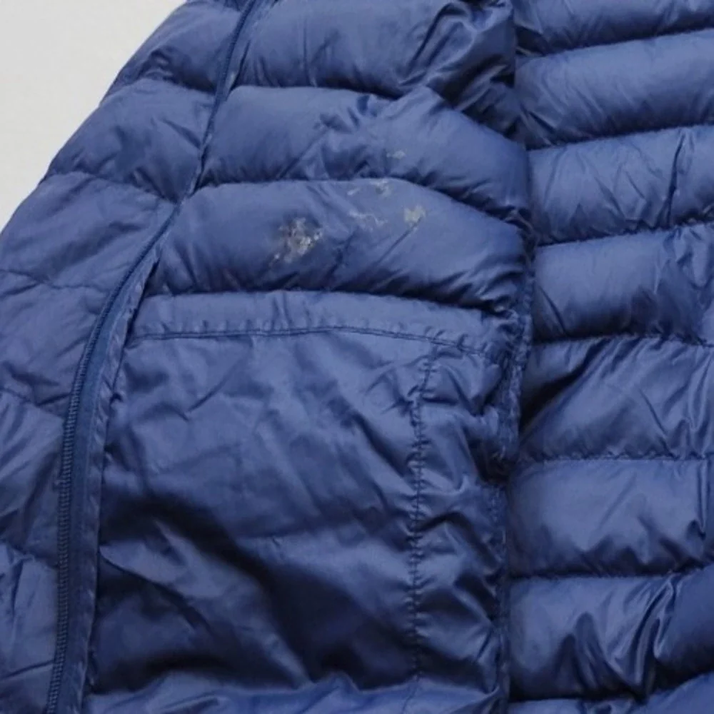 Eddie Bauer Jacket Kids XL Blue Goose Down Full Zip Puffer Pockets Outdoor 14/16